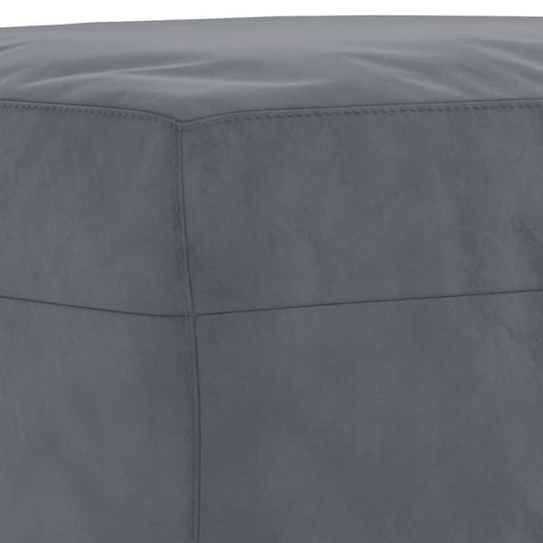 sofasæt 4 dele med puder velour mørkegrå