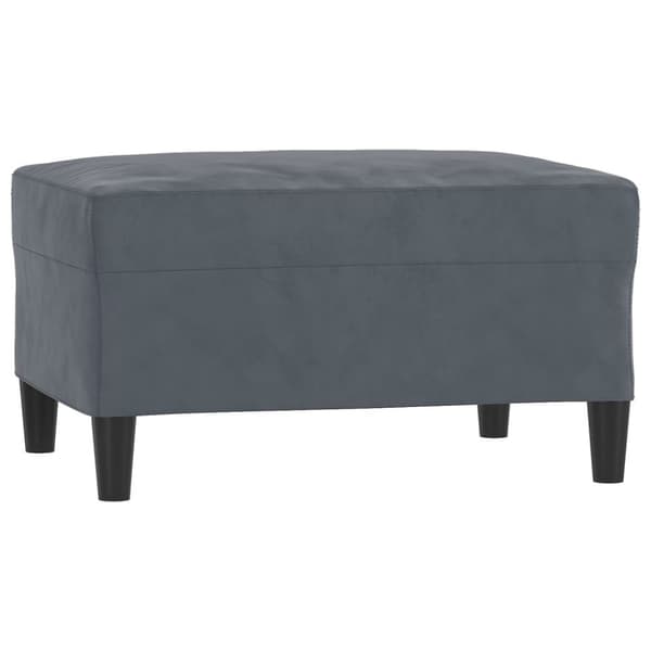 sofasæt 4 dele med puder velour mørkegrå