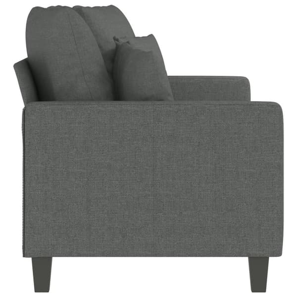 Soffa 2-sits mörkgrå 140 cm tyg
