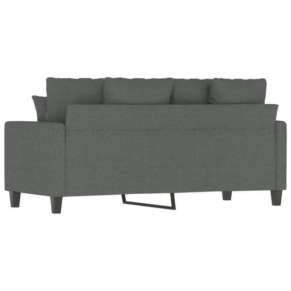 Soffa 2-sits mörkgrå 140 cm tyg