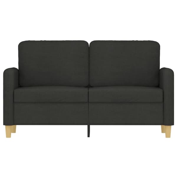 2-istuttava sohva, musta, 120 cm, verhoiltu kankaalla