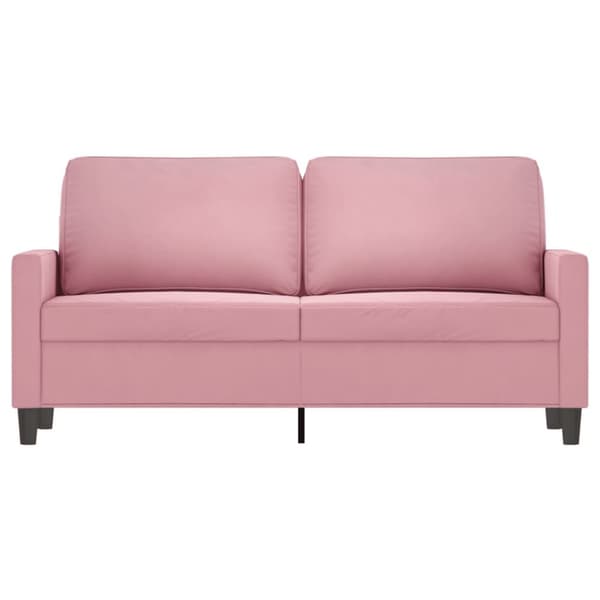 Soffa 2-sits rosa 140 cm sammet