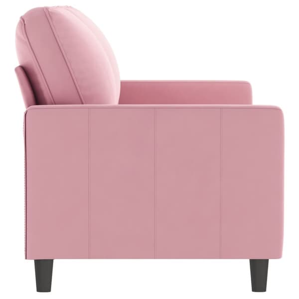 Soffa 2-sits rosa 140 cm sammet