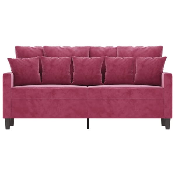 2-sitssoffa vinröd 140 cm sammet