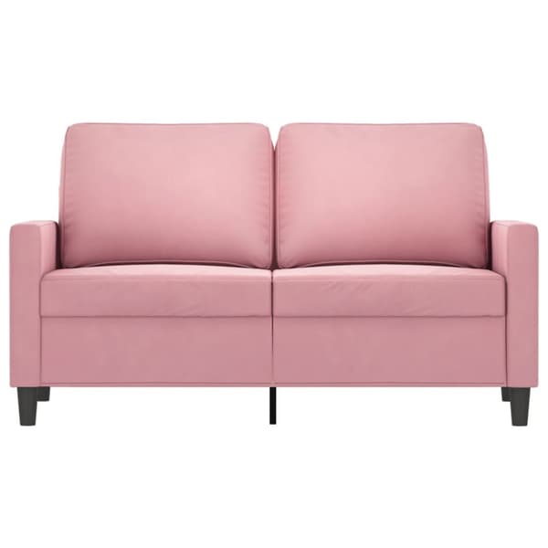 Soffa 2-sits rosa 120 cm sammet