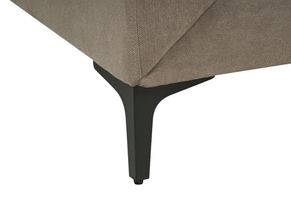 Sofa Taupe stoff Polyester møbeltrekk Svarte ben 2 seter Loveseat Retro Style Stue Møbler