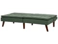 Miniatyrbilde 6 av 11: Sovesofa Grønn 3-seter Quiltet møbeltrekk Click Clack Delt rygg Metallben
