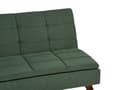 Miniatyrbilde 8 av 11: Sovesofa Grønn 3-seter Quiltet møbeltrekk Click Clack Delt rygg Metallben