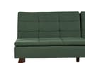 Miniatyrbilde 9 av 11: Sovesofa Grønn 3-seter Quiltet møbeltrekk Click Clack Delt rygg Metallben