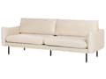 Miniatyrbild 4 av 11: Soffa Ljusbeige Sammetstyg Svarta Soffben 3-sits Dynor Modern Retro-Stil Vardagsrum