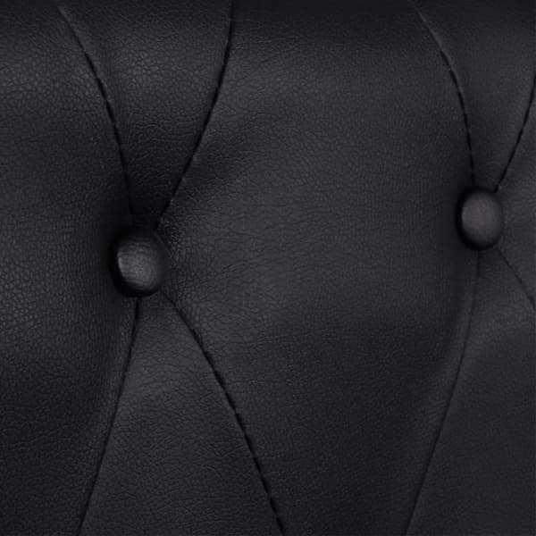 Chesterfield 2-sits konstläder svart