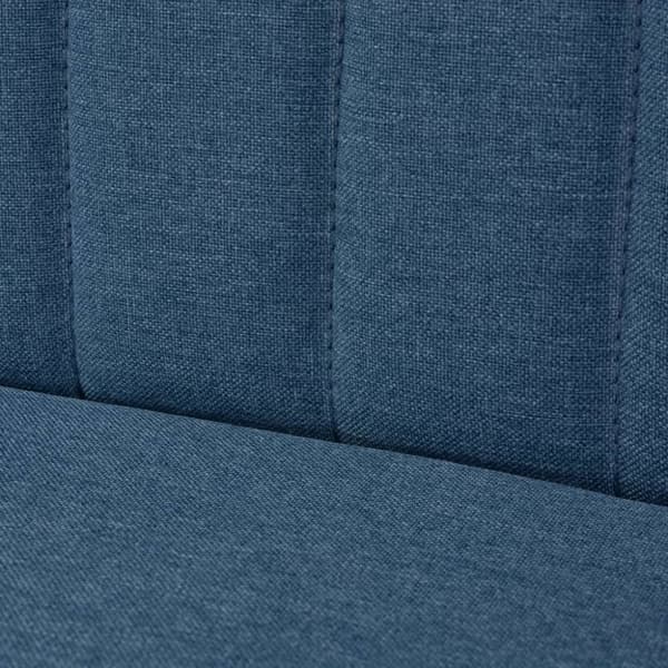 Soffa 117x55,5x77 cm tyg blå