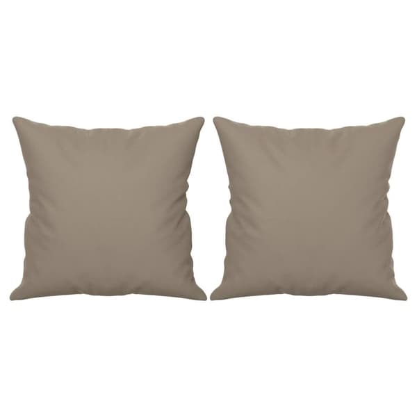 2-sitssoffa med prydnadskuddar taupe 120 cm mikrofibertyg