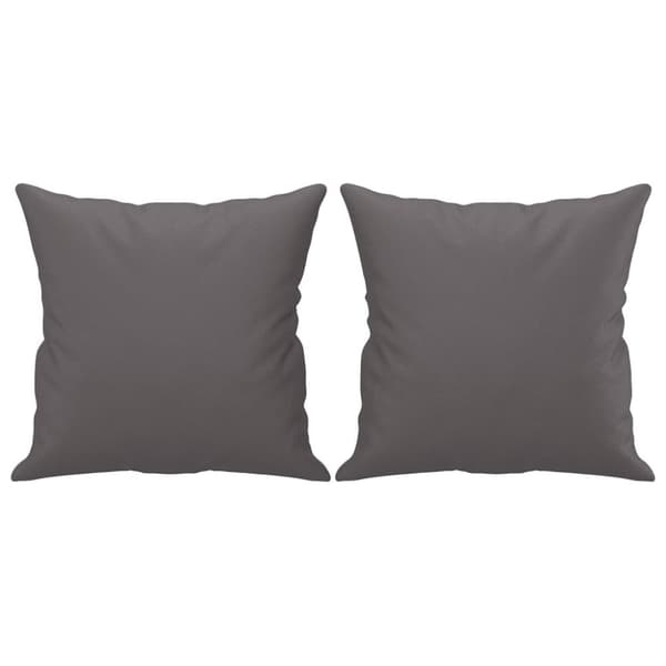 2-sits soffa med prydnadskuddar grå 140 cm konstläder
