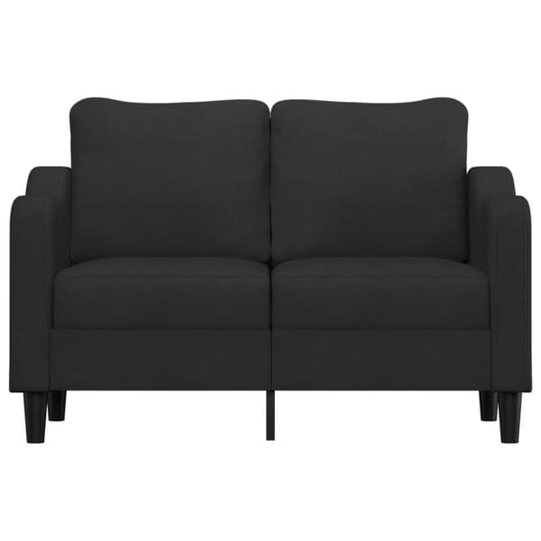 2-sitssoffa ljusgrå Svart 120 cm tyg