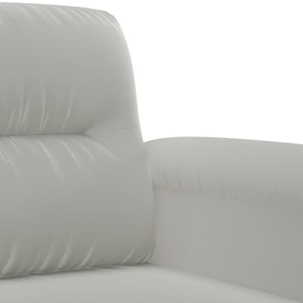 Soffgrupp med kuddar 4 delar Ljusgrå mikrofibertyg