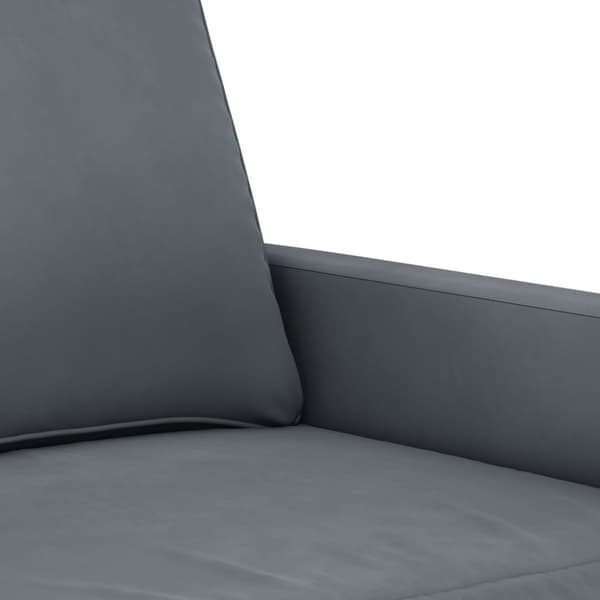 3-sitssoffa mörkgrå 180 cm sammet