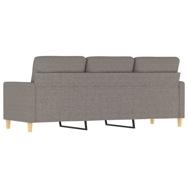 3-istuttava sohva, taupe väri, 180 cm, verhoiltu kankaalla
