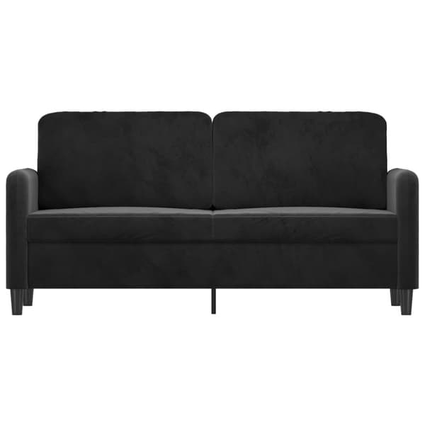 Soffa 2-sits svart 140 cm sammet