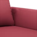 Miniatyrbillede 6 af 8: 3-personers sofa 180 cm kunstlæder vinrød