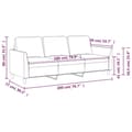 Miniatyrbillede 8 af 8: 3-personers sofa 180 cm kunstlæder vinrød