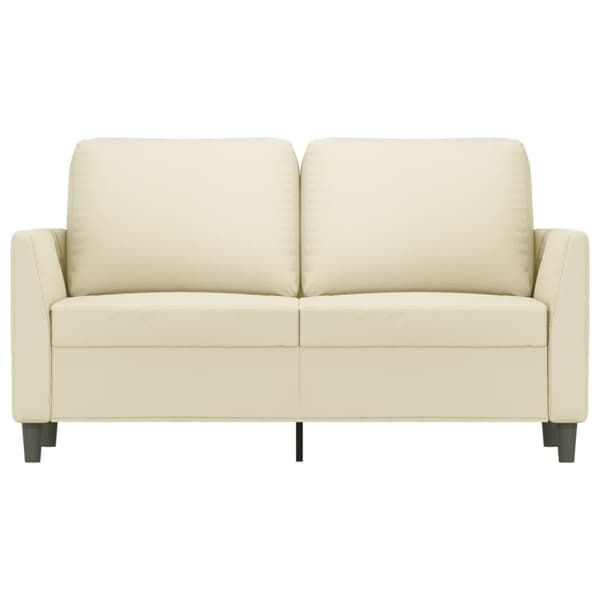 2-sitssoffa gräddvit 120 cm konstläder
