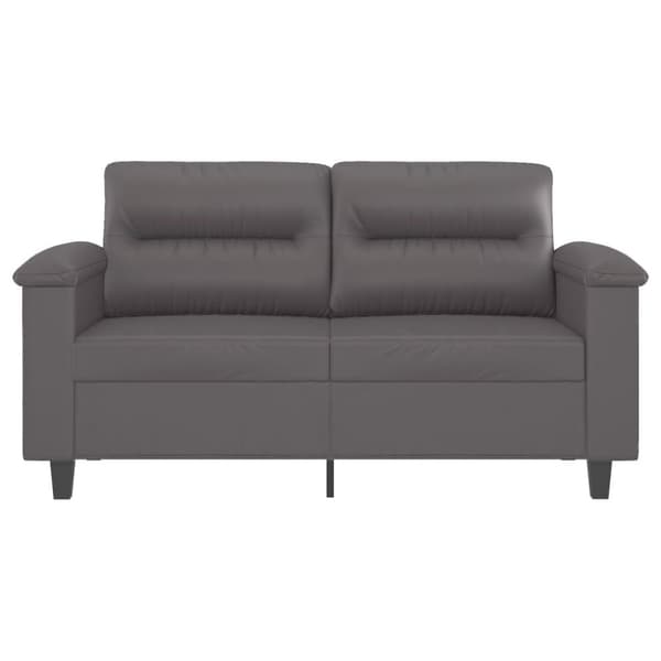 2-personers sofa 120 cm kunstlæder grå