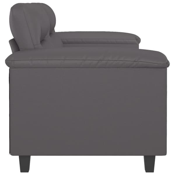 2-personers sofa 120 cm kunstlæder grå