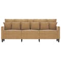 Miniatyrbillede 3 af 8: 3-personers sofa 180 cm fløjl brun