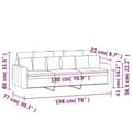 Miniatyrbillede 8 af 8: 3-personers sofa 180 cm fløjl brun