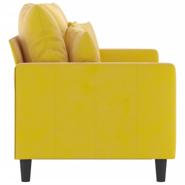 2-sitssoffa gul 120 cm sammet