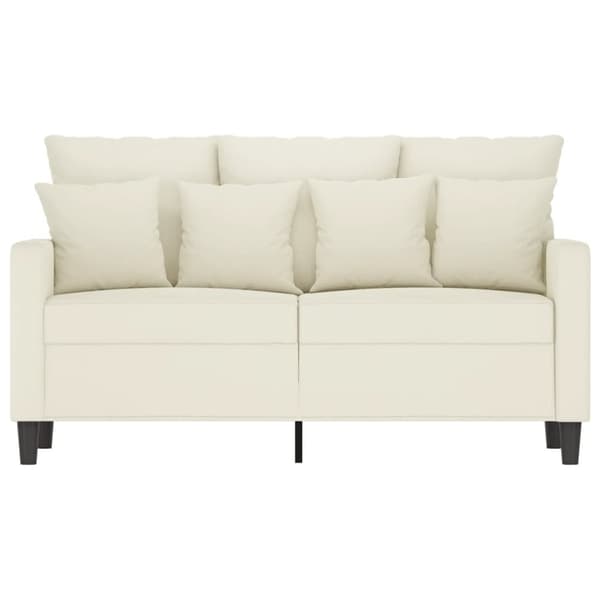 2-sitssoffa gräddvit 120 cm sammet