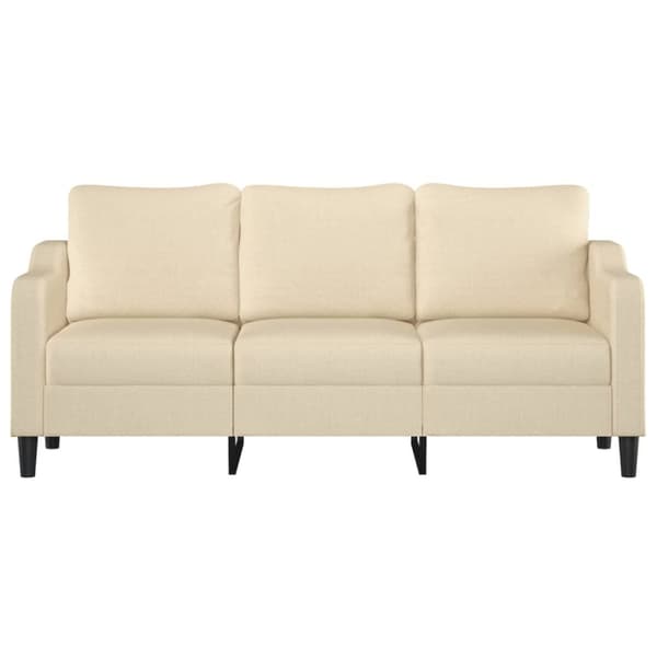 3-personers sofa 180 cm stof cremefarvet