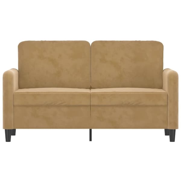 2-sitssoffa brun 120 cm sammet