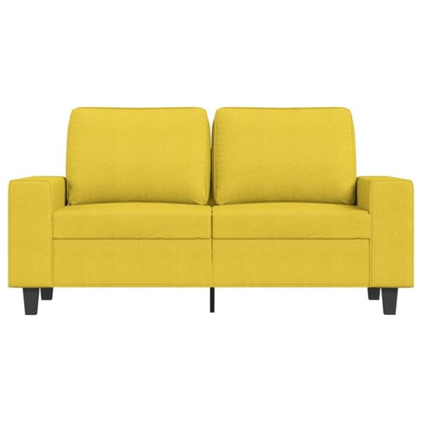 2-sitssoffa ljusggul 120 cm tyg