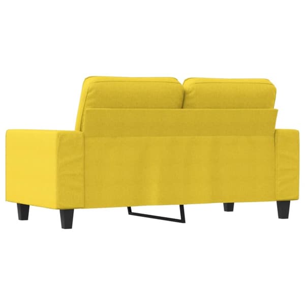 2-sitssoffa ljusggul 120 cm tyg