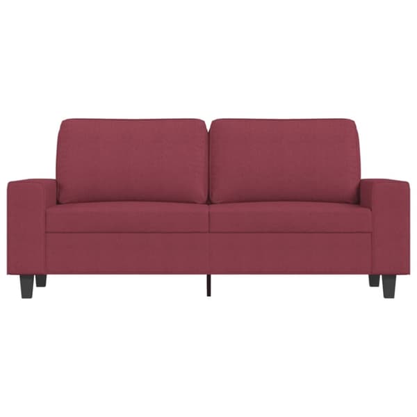 2-sitssoffa vinröd 140 cm tyg