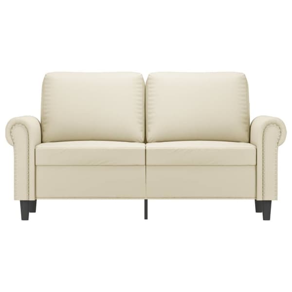 2-sitssoffa gräddvit 120 cm konstläder