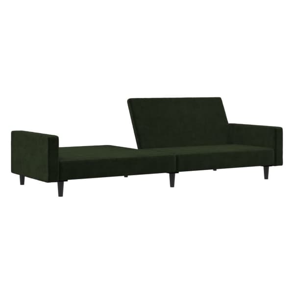 vidaXL 2-personers sovesofa fløjl mørkegrøn