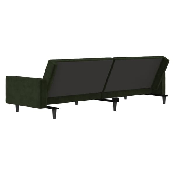 vidaXL 2-personers sovesofa fløjl mørkegrøn