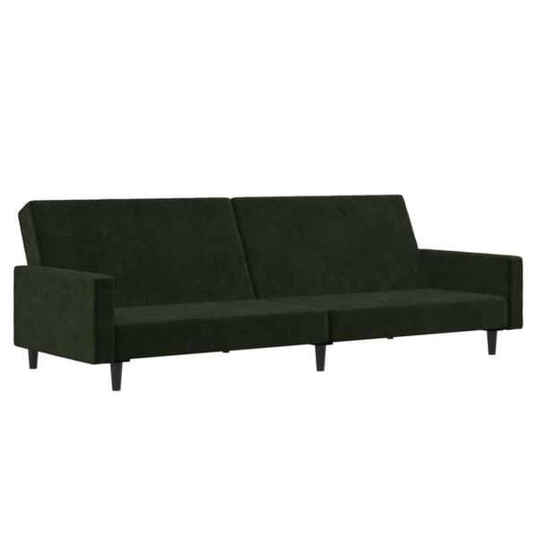 vidaXL 2-personers sovesofa fløjl mørkegrøn