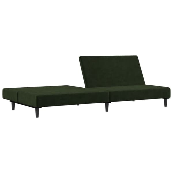 vidaXL 2-personers sovesofa fløjl mørkegrøn