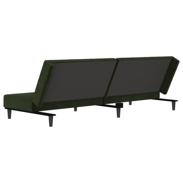 vidaXL 2-personers sovesofa fløjl mørkegrøn