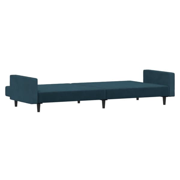 vidaXL Bäddsoffa 2-sits blå sammet