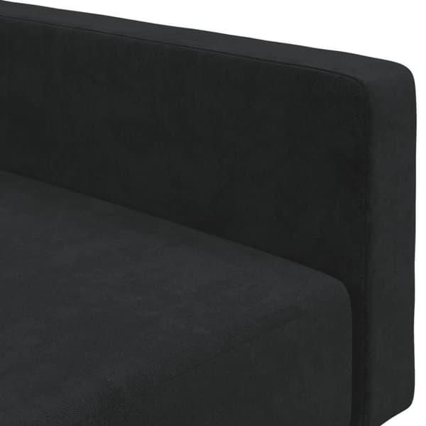 vidaXL Bäddsoffa 2-sits svart sammet