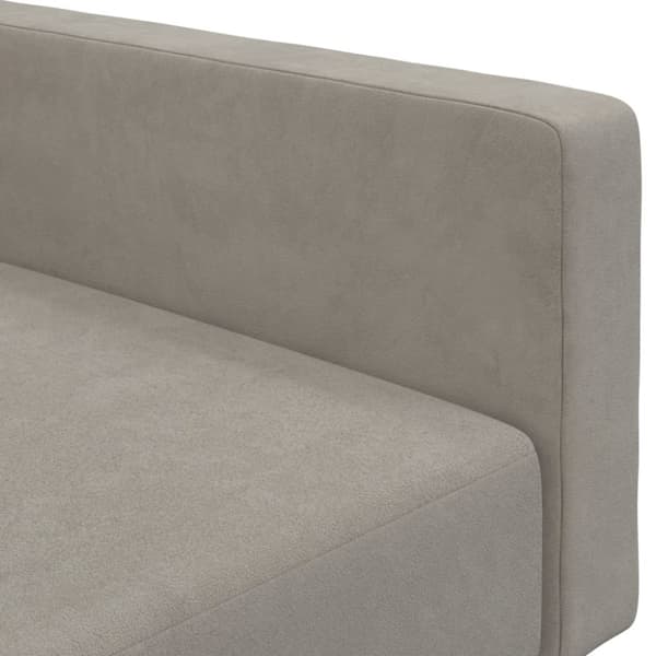 vidaXL Bäddsoffa 2-sits ljusgrå sammet
