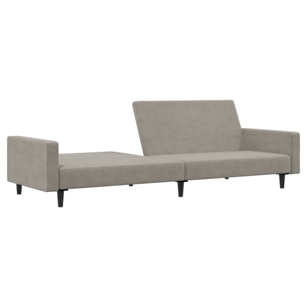 vidaXL 2-personers sovesofa fløjl lysegrå