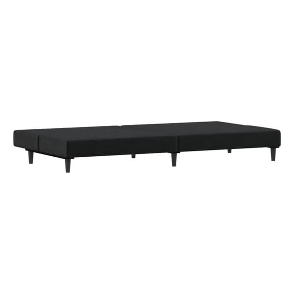 vidaXL 2-personers sovesofa fløjl sort