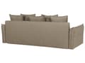Miniatyrbilde 8 av 11: Sovesofa Brun sovesofa i polyesterstoff med oppbevaring Ekstra puter med avtagbare trekk Moderne minimalistisk stil Stue Soverom
