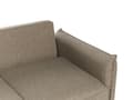 Miniatyrbilde 11 av 11: Sovesofa Brun sovesofa i polyesterstoff med oppbevaring Ekstra puter med avtagbare trekk Moderne minimalistisk stil Stue Soverom